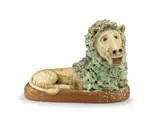 Nico Masemola, A Recumbent Lion with a Green-glazed Mane