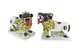 A Pair of Medici Lions by Nico Masemola and Hylton Nel, glazed earthenware, sold Jun 2022