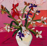 Keiskamma Art Project, Irises in a Vase