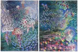 Catherine Paynter, Under the Sea I; Under the Sea II, two, acrylic on canvas