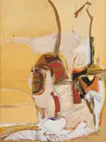 Sidney Goldblatt, Yom Kippur I, acrylic and oil on board