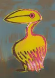 Fred Schimmel, Pelican, colour screenprint on paper