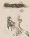 Ezrom Legae, Bird Head, pencil and ink on paper