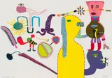 Spring Morning by Walter Battiss, colour screenprint on paper, sold Jul 2022