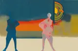 Berenice Michelow, Composition with Two Figures, screenprint on paper