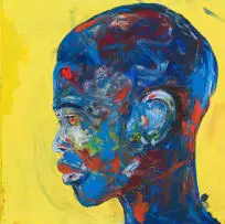 Nelson Makamo, Portrait of a Boy, oil on canvas