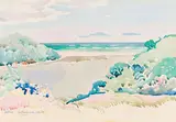 Walter Battiss, Umtamvuna Mouth Natal, watercolour on paper