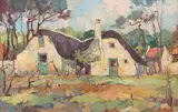 Francois Koch, Cape Homestead, oil on canvas laid down on board