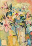 Piet Kannemeyer, Still Life with Flowers, oil on board
