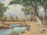 Transvaal Lowveld by Willem Hermanus Coetzer, oil on canvas laid down on board, offered Jul 2022