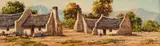 Otto Klar, Landscape with Cottages