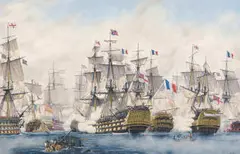Peter Gerd Bilas, The Battle of Trafalgar, oil on canvas