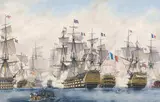 Peter Gerd Bilas, The Battle of Trafalgar, oil on canvas