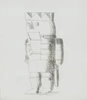 Bruce Arnott, Warrior, etching on paper