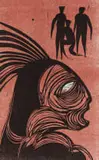 Pondos Bring Shaka Peace Offerings by Cecil Skotnes, colour woodcut on paper, sold Jul 2022