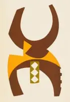 Hannes Harrs, Abstract Composition in Orange and Brown, colour screenprint on paper