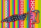 Sculptured Head, Seychelles by Walter Battiss, colour screenprint on paper, offered Jul 2022