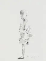 Pupil by Nelson Makamo, pencil on paper, sold Jul 2022