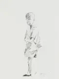 Nelson Makamo, Pupil, pencil on paper