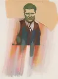 Robert Hodgins, Pretty Boy Floyd, mixed media with collage on paper