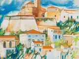 Anna Vorster, Ibiza Citadel, watercolour on paper