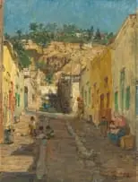 Ruth Prowse, Malay Quarter, oil on canvas laid down on board