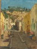 Ruth Prowse, Malay Quarter, oil on canvas laid down on board
