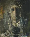 Jean Welz, Man with Cognac Glass, oil on canvas