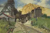 Terence Cuneo, Headgear and Miners, Crown Mines