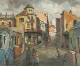 Alexander Rose-Innes, Yellow Building with Tower, Tennant Street, District Six, Cape Town