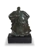 Neil Rodger, Seated Woman, bronze, on a slate base