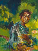 Albert Adams, Self Portrait, oil on canvas
