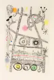 Joan Miró, Les Forestiers (gris), 1958, colour aquatint on BFK Rives paper
