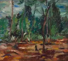 Wolf Kibel, Landscape with Trees, oil on canvas