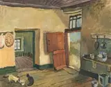Gregoire Boonzaier, Cottage Interior, Kanettefontein, Wellington