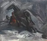 Albert Adams, Head of a Goat, oil on canvas