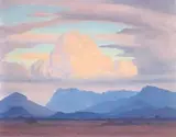 Usakos by Jacobus Hendrik Pierneef, oil on panel, sold Sep 2022