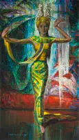 Vladimir Tretchikoff, Balinese Dancer, 1973, oil on canvas