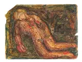 Alexis Preller, Reclining Figure, mixed media on paper