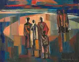 Maurice van Essche, Fisher Folk on the Beach