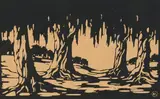 Wilgerboom, Fonteine, Pretoria (Nilant 84) by Jacobus Hendrik Pierneef, linocut on paper, sold Jul 2022
