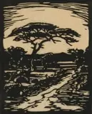 Die Eensame Pad (Nilant 69) by Jacobus Hendrik Pierneef, linocut on paper, sold Jul 2022