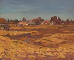 Jacobus Hendrik Pierneef, Van der Hoven's Drift, oil on canvas