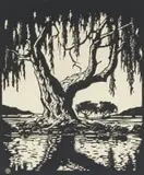 Wilgerboom in die Somer (Nilant 79) by Jacobus Hendrik Pierneef, linocut on paper, sold Jul 2022