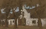 Jacobus Hendrik Pierneef, Stellenbosch, pastel on artist's board