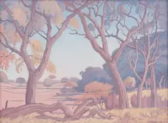 Jacobus Hendrik Pierneef, Shingwedzi, Kruger Wildtuin, oil on canvas