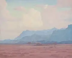 Jacobus Hendrik Pierneef, The Close of Day, Erongo Mountains, S.W.A., oil on canvas
