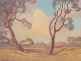 Soutpansberg by Jacobus Hendrik Pierneef, oil on board, sold Jul 2022