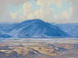 Mountain Landscape by Jacobus Hendrik Pierneef, oil on canvas, offered Jul 2022