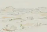 Nelspruit by Jacobus Hendrik Pierneef, pencil and watercolour on paper, sold Jul 2022